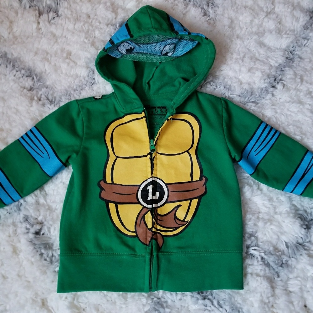 Toddler Boy's 2t Zip Up TMNT Leo Hoodie